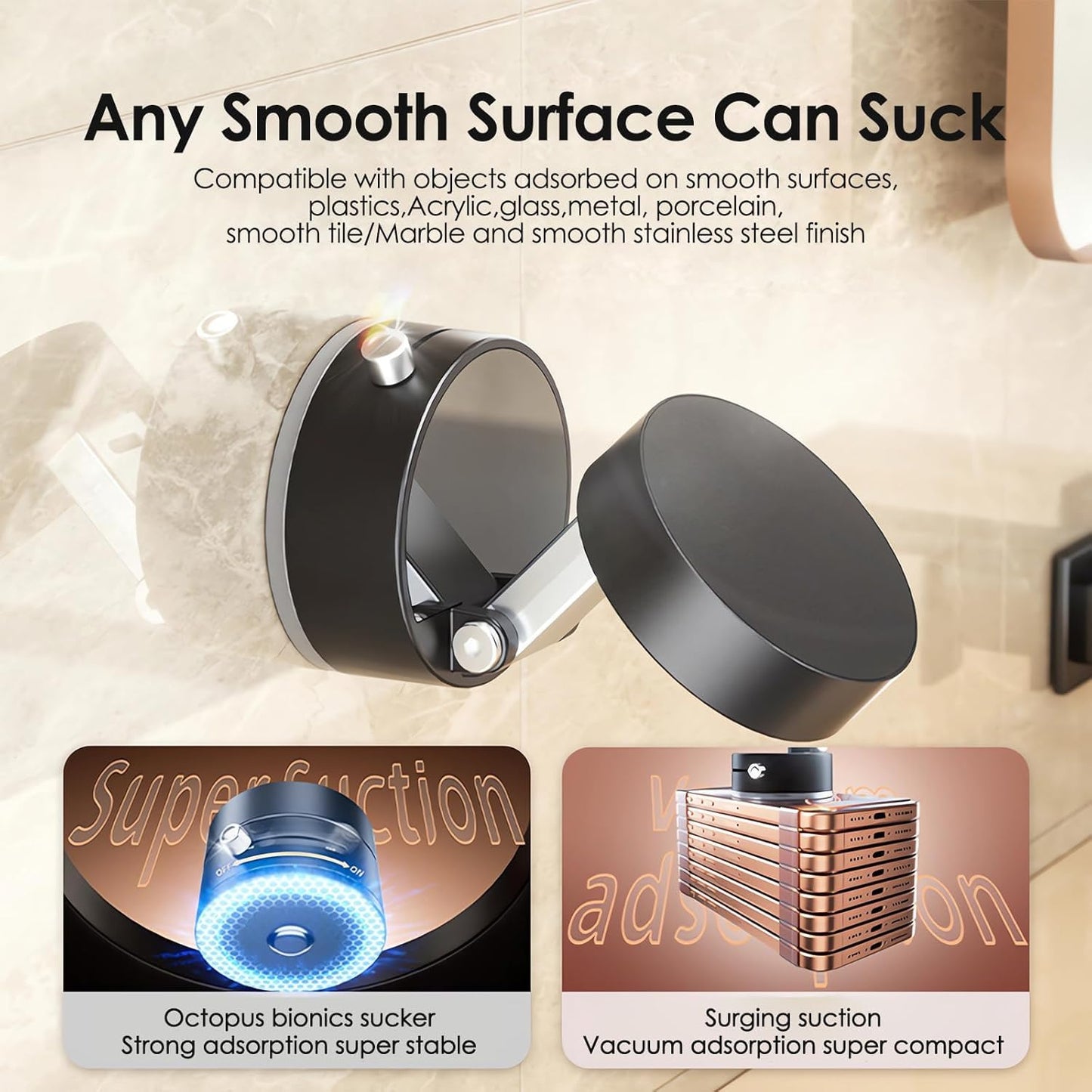 Vacuum Magnetic Phone Stand – Hands-Free Desk Holder