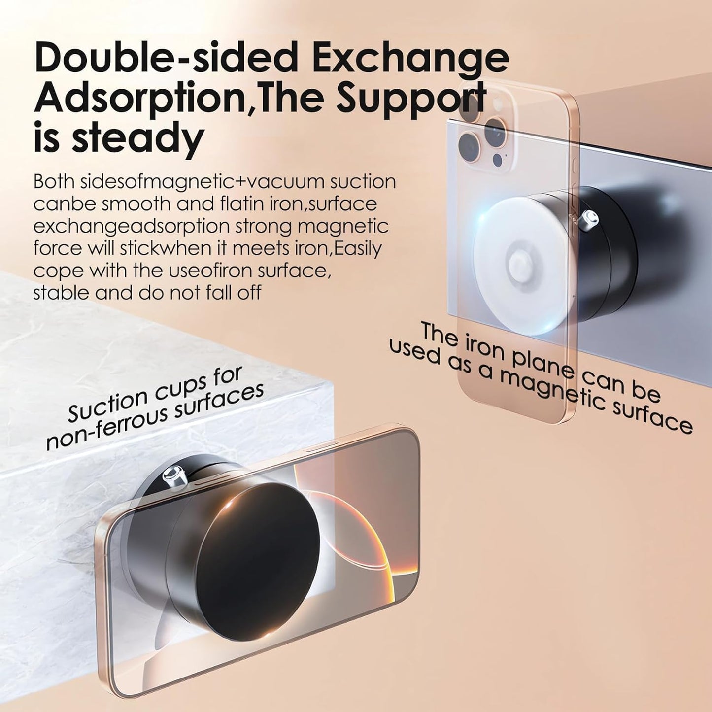 Vacuum Magnetic Phone Stand – Hands-Free Desk Holder