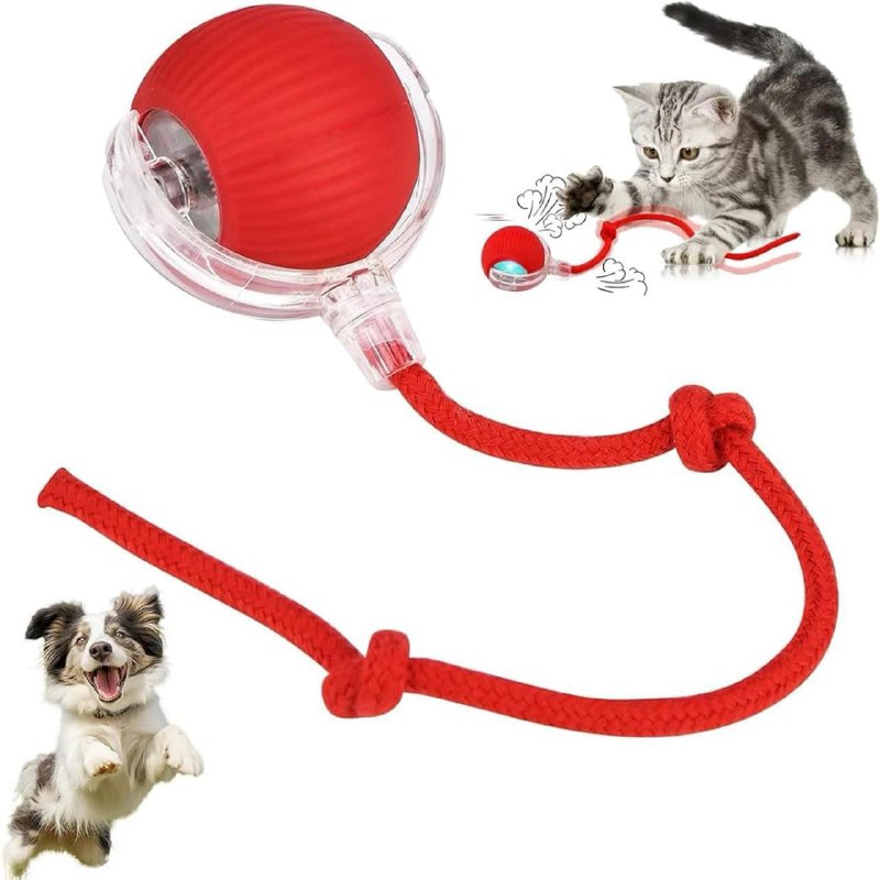 Automatic Cat Teaser Ball – Smart LED Interactive Pet Toy